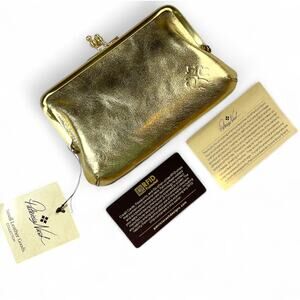 Patricia Nash Fira Gold Kiss Clutch - Suede Interior